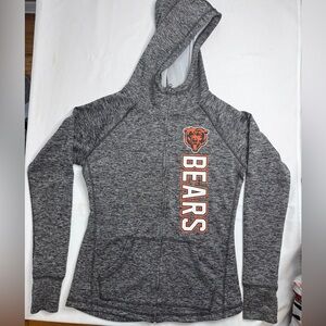 NFL bears women’s small gray zip up hoodie